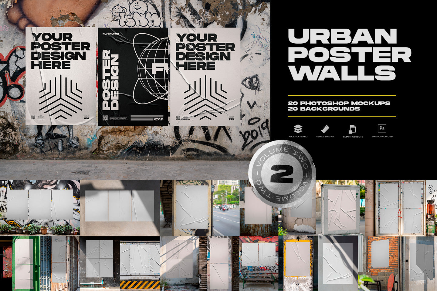 Urban Wall Mockups 2 Rabatt