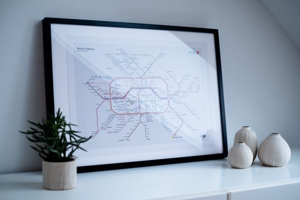 Berlin Metro Map: Literal English Translation A2 Art Poster Angebot – Bild 2