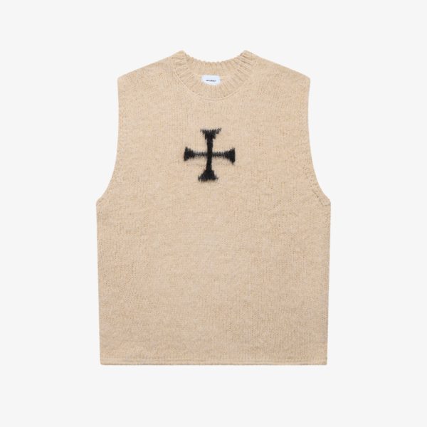 BRUSHED CROSS KNIT SET ECRU Online-Schn?ppchen – Bild 3