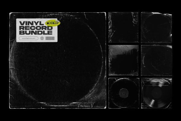 Retro Vinyl Record Mockup Bundle Im Angebot