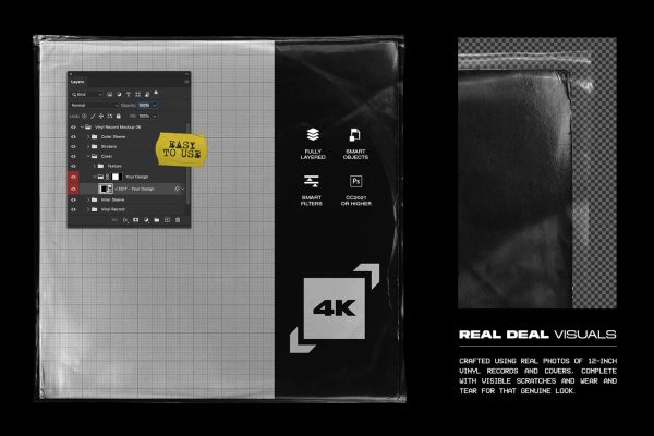Vinyl Record Mockup 6 Schn?ppchen – Bild 4