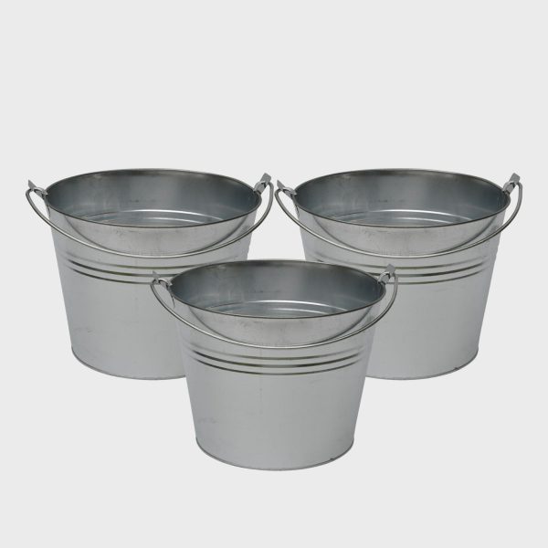 3er Set Zinktopf 13cm Rabatt