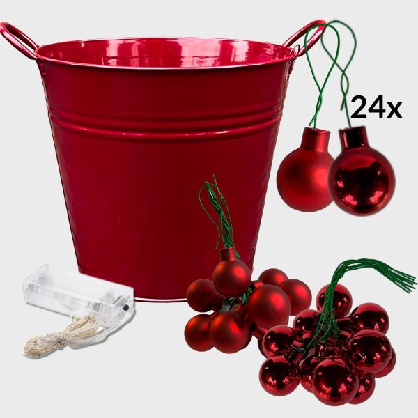 Dekoset Großer Weihnachtsbaum Rot Verkauf