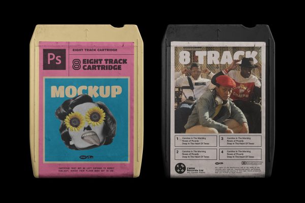 8-Track Cartridge Mockup Im Angebot