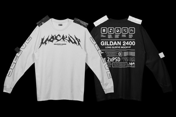 Gildan 2400 Long Sleeve Mockup - Taped Online