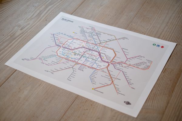 Berlin Metro Map: Literal English Translation A2 Art Poster Angebot – Bild 3