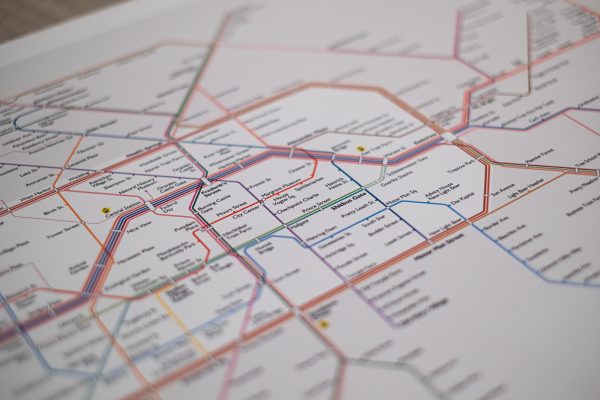 Berlin Metro Map: Literal English Translation A2 Art Poster Angebot – Bild 4