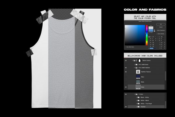 Bella+Canvas 3480 Tanktop Mockup - Taped Verkauf – Bild 3