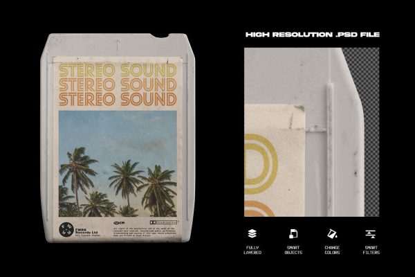 8-Track Cartridge Mockup Im Angebot – Bild 3