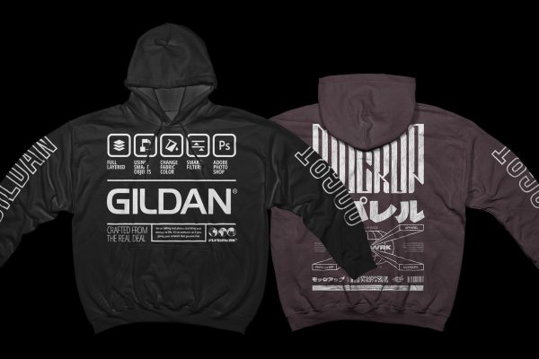 Gildan 18500 Hoodie Mockup - Wide arms Schn?ppchen