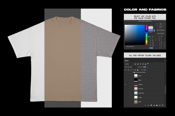 Rue Porter T-shirt Mockup - Ironed Schn?ppchen – Bild 5