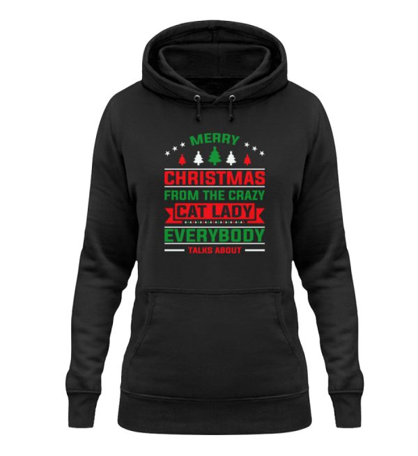 Merry christmas from the crazy cat lady  - Damen Hoodie Online-Schn?ppchen