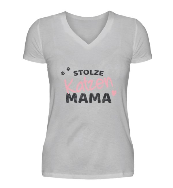 Stolze Katzen Mama  - V-Neck Damenshirt Online-Verkauf