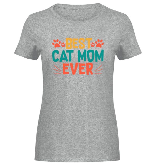 Best cat mom ever bunt  - Damen Melange Shirt Online