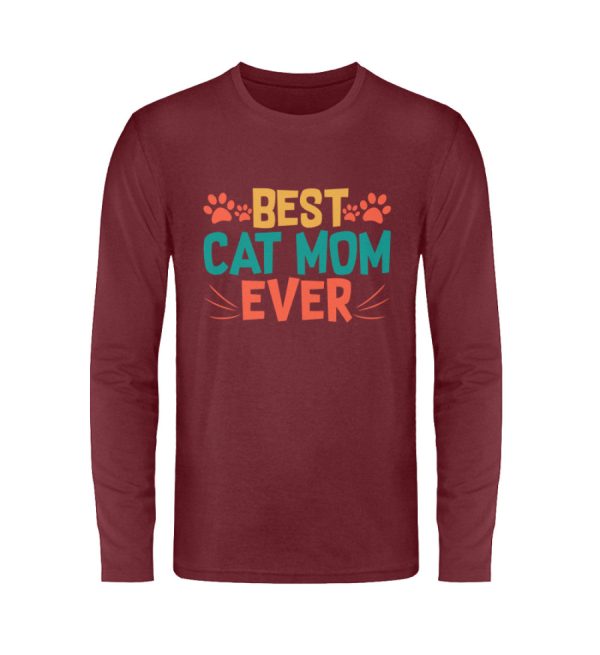 Best cat mom ever bunt  - Unisex Langarmshirt Jetzt online