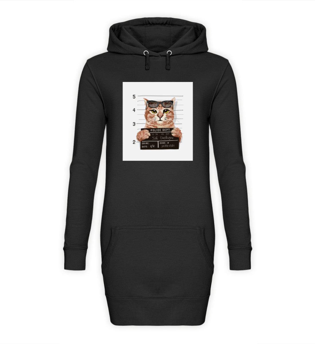 Criminal cat  – Damen Hoodie-Kleid Angebot