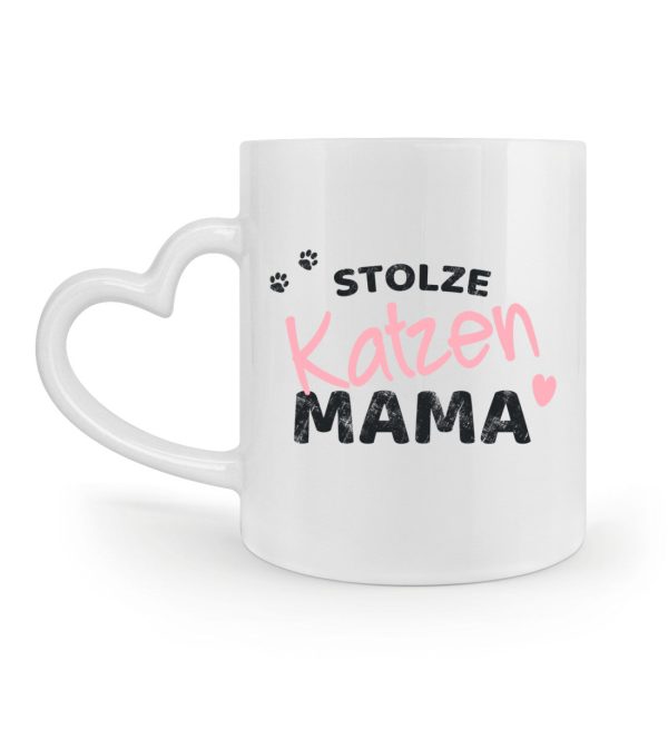 Stolze Katzenmama - Herzhenkel Tasse Zu verkaufen
