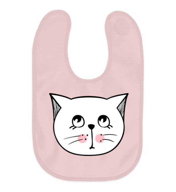Lustiges Katzengesicht Augen offen  - Baby Lätzchen Schn?ppchen