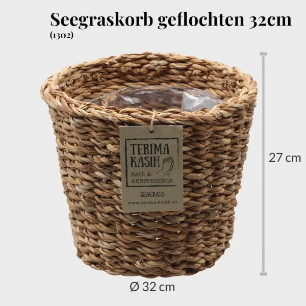 Seegraskorb geflochten 32cm Online – Bild 4