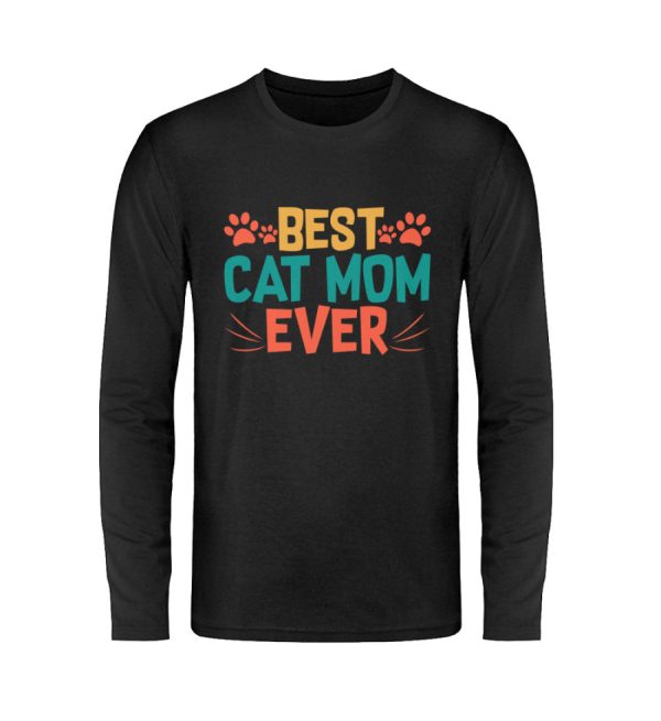 Best cat mom ever bunt  - Unisex Langarmshirt Jetzt online – Bild 4
