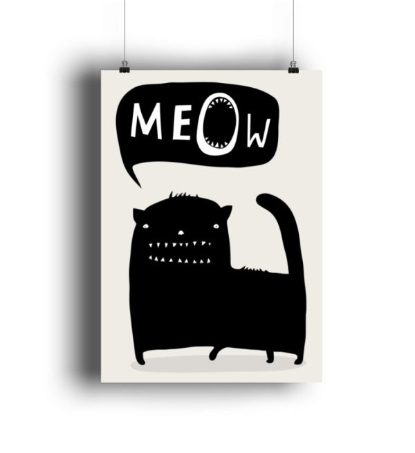 Ugly funny cat meow - Poster Mode