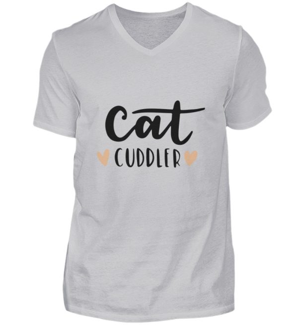 Cat cuddler  - Herren V-Neck Shirt Verkauf – Bild 2