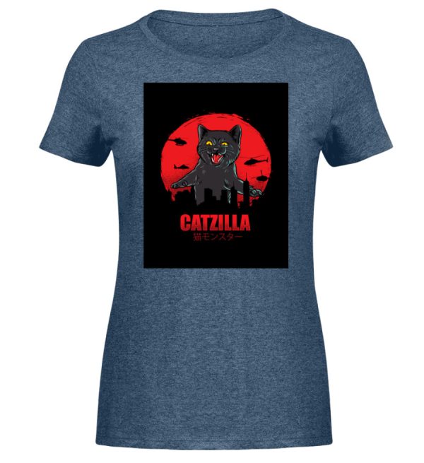 Catzilla  - Damen Melange Shirt Verkauf – Bild 4