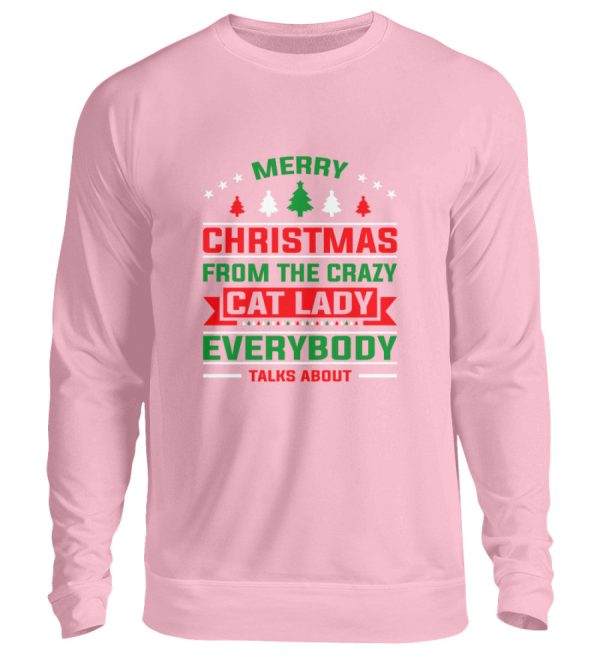 Merry christmas from the crazy cat lady  - Unisex Pullover Im Angebot – Bild 3