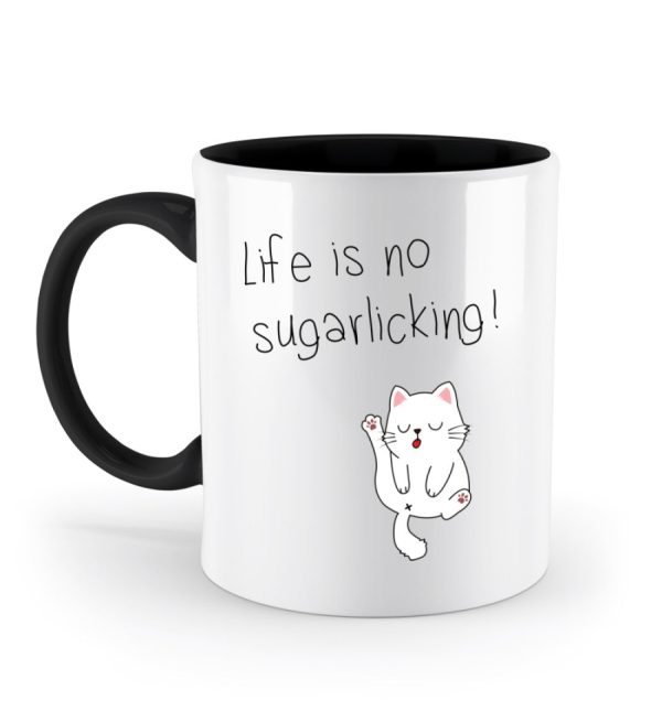 Life is no sugarlicking  - Zweifarbige Tasse Online-Schn?ppchen – Bild 3