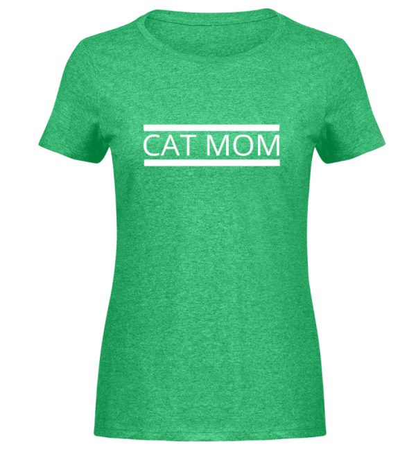 Cat Mom  - Damen Melange Shirt Schn?ppchen – Bild 5