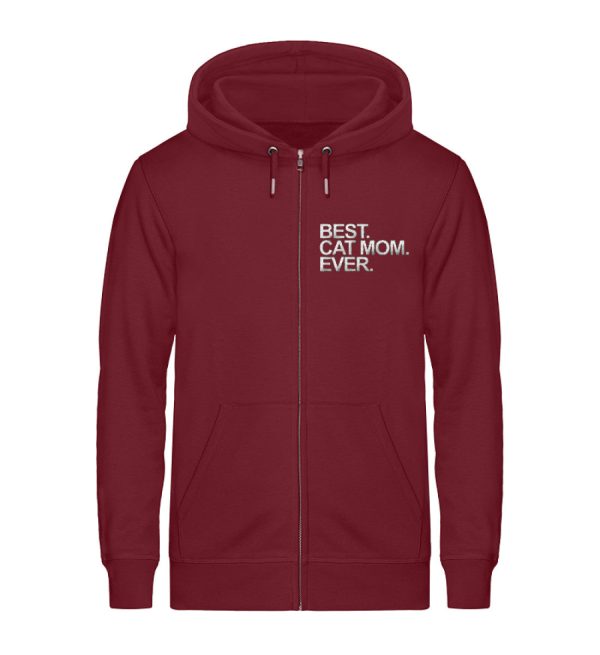 Best. Cat Mom. Ever.  - Unisex Organic Zipper mit Stick ST ST Verkauf – Bild 5
