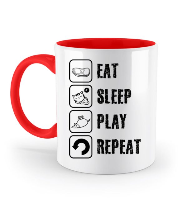 Eat sleep play repeat  - Zweifarbige Tasse Zu verkaufen – Bild 2