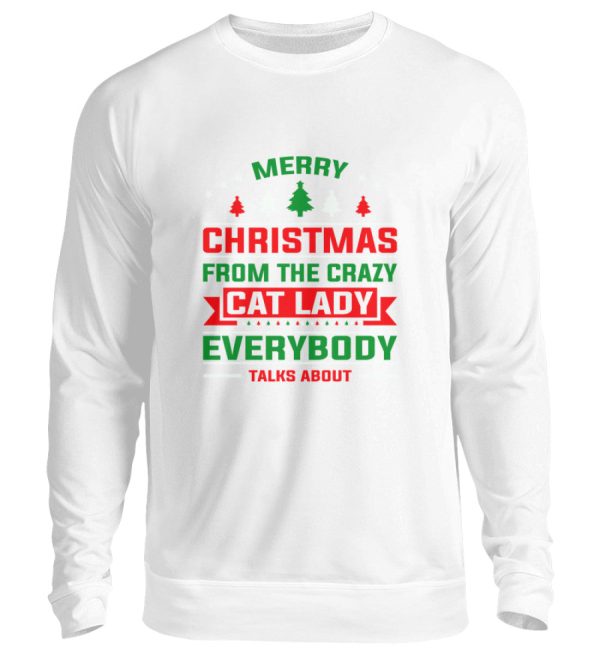 Merry christmas from the crazy cat lady  - Unisex Pullover Im Angebot – Bild 5