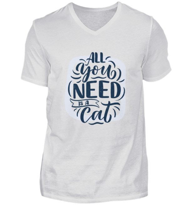 All you need is a cat  - Herren V-Neck Shirt Zu verkaufen – Bild 3
