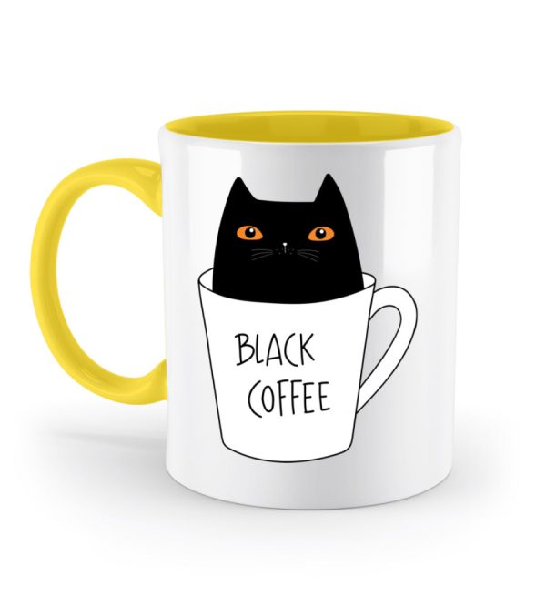 Black coffee cat  - Zweifarbige Tasse Angebot – Bild 4