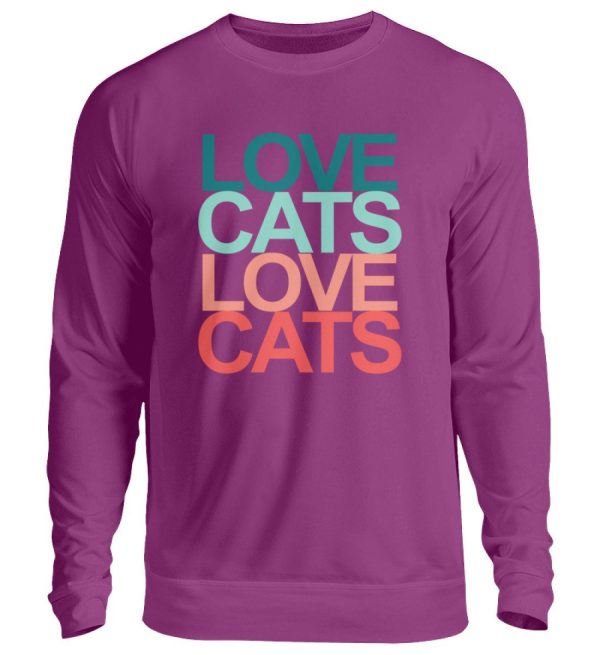 Love cats love cats  - Unisex Pullover Im Angebot – Bild 4