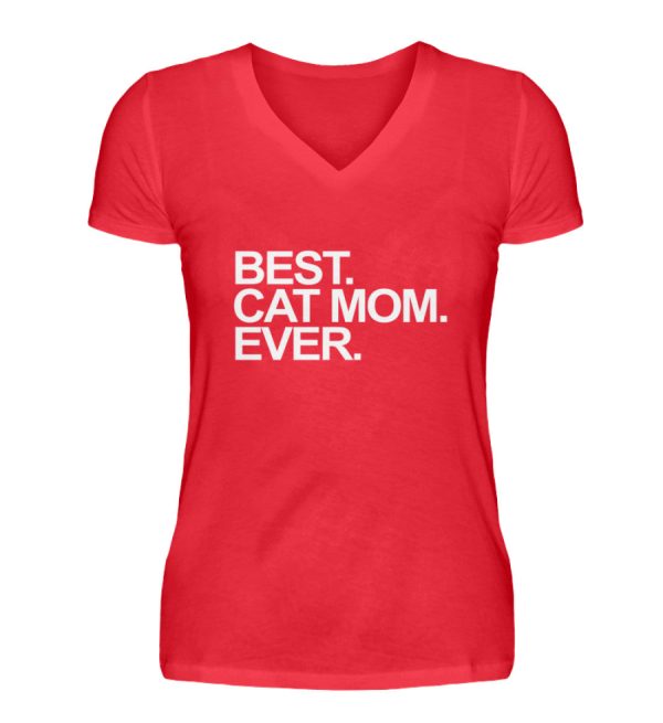 Best. Cat Mom. Ever.  - V-Neck Damenshirt Rabatt – Bild 5