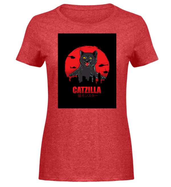 Catzilla  - Damen Melange Shirt Verkauf – Bild 2