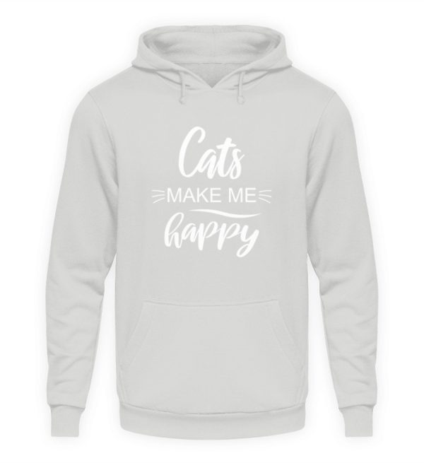 Cats make me happy  - Unisex Kapuzenpullover Hoodie Im Angebot – Bild 3