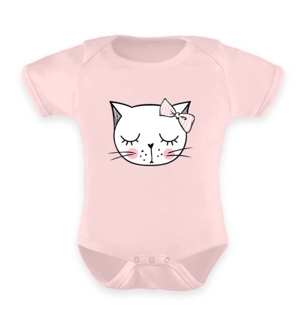 Lustiges Katzengesicht mit Schleife  - Baby Body Schn?ppchen