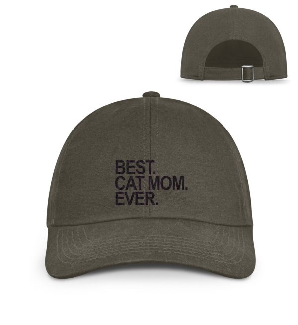 Best. Cat Mom. Ever. - Organic Baseball Kappe mit Stick Rabatt – Bild 2