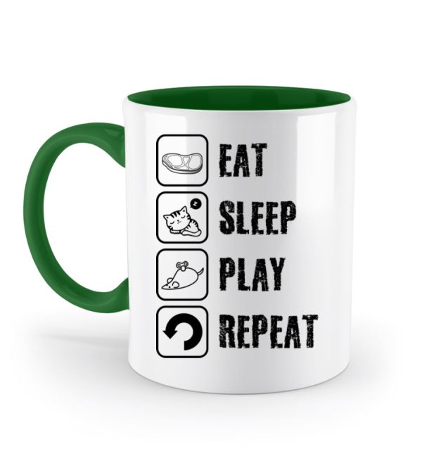 Eat sleep play repeat  - Zweifarbige Tasse Zu verkaufen – Bild 4
