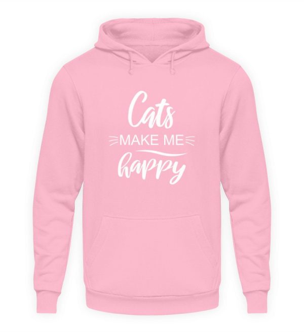 Cats make me happy  - Unisex Kapuzenpullover Hoodie Im Angebot