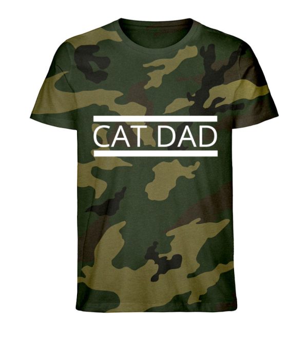 Cat Dad - Camouflage Organic Shirt Rabatt