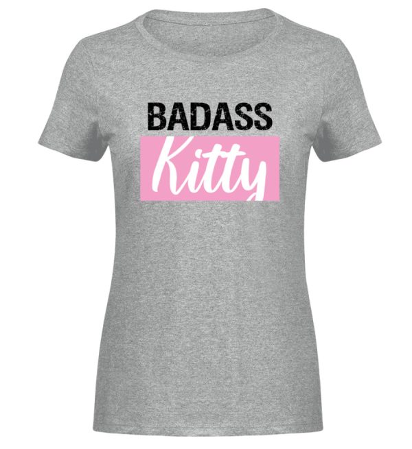 Badass Kitty  - Damen Melange Shirt Online-Schn?ppchen – Bild 3