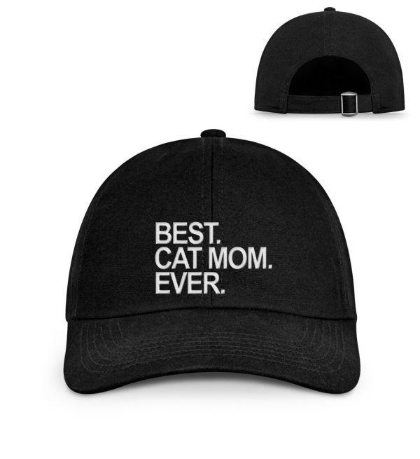 Best. Cat Mom. Ever. - Organic Baseball Kappe mit Stick Online