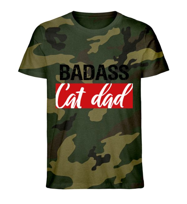 Badass cat dad - Camouflage Organic Shirt Zu verkaufen