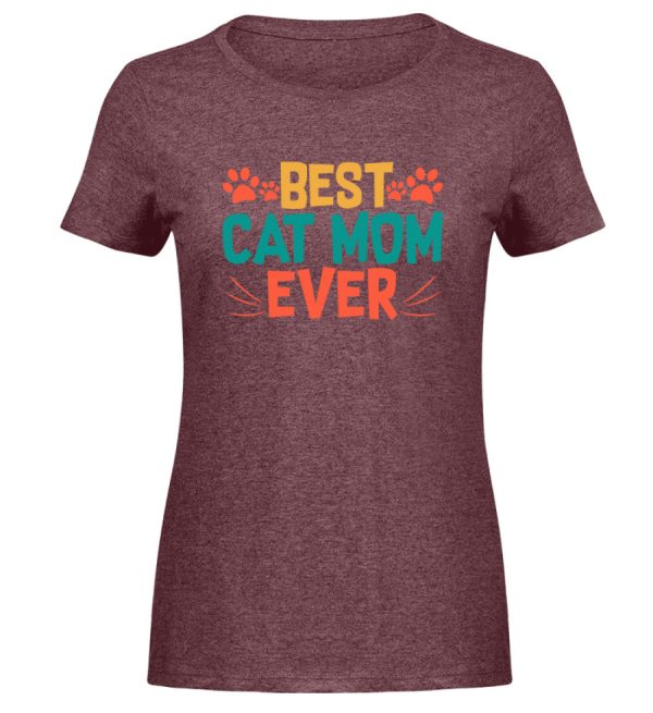 Best cat mom ever bunt  - Damen Melange Shirt Online – Bild 5