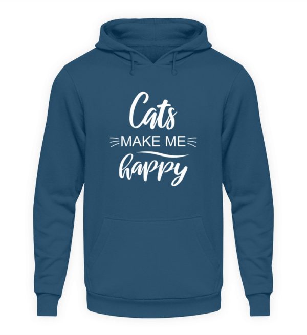 Cats make me happy  - Unisex Kapuzenpullover Hoodie Im Angebot – Bild 2