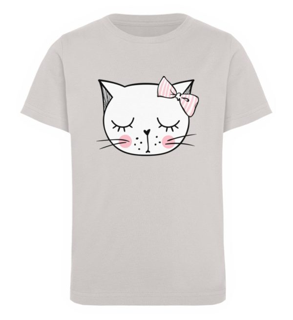 Lustiges Katzengesicht mit Schleife  - Kinder Organic T-Shirt Jetzt online – Bild 2